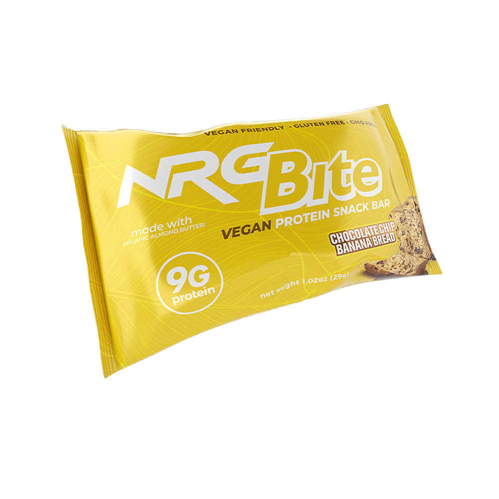 NRG Bite Vegan Choc. Chip Banana Bread Protein Snack Bar - 12 ct.